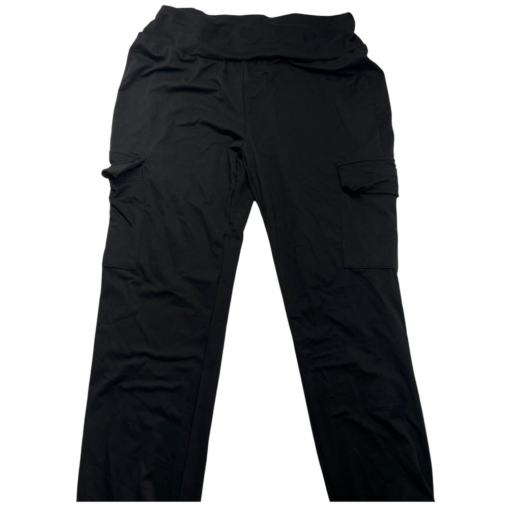 Shein Black Cargo Pants Womens XL High Waist Lounge Casual Athleisure‎